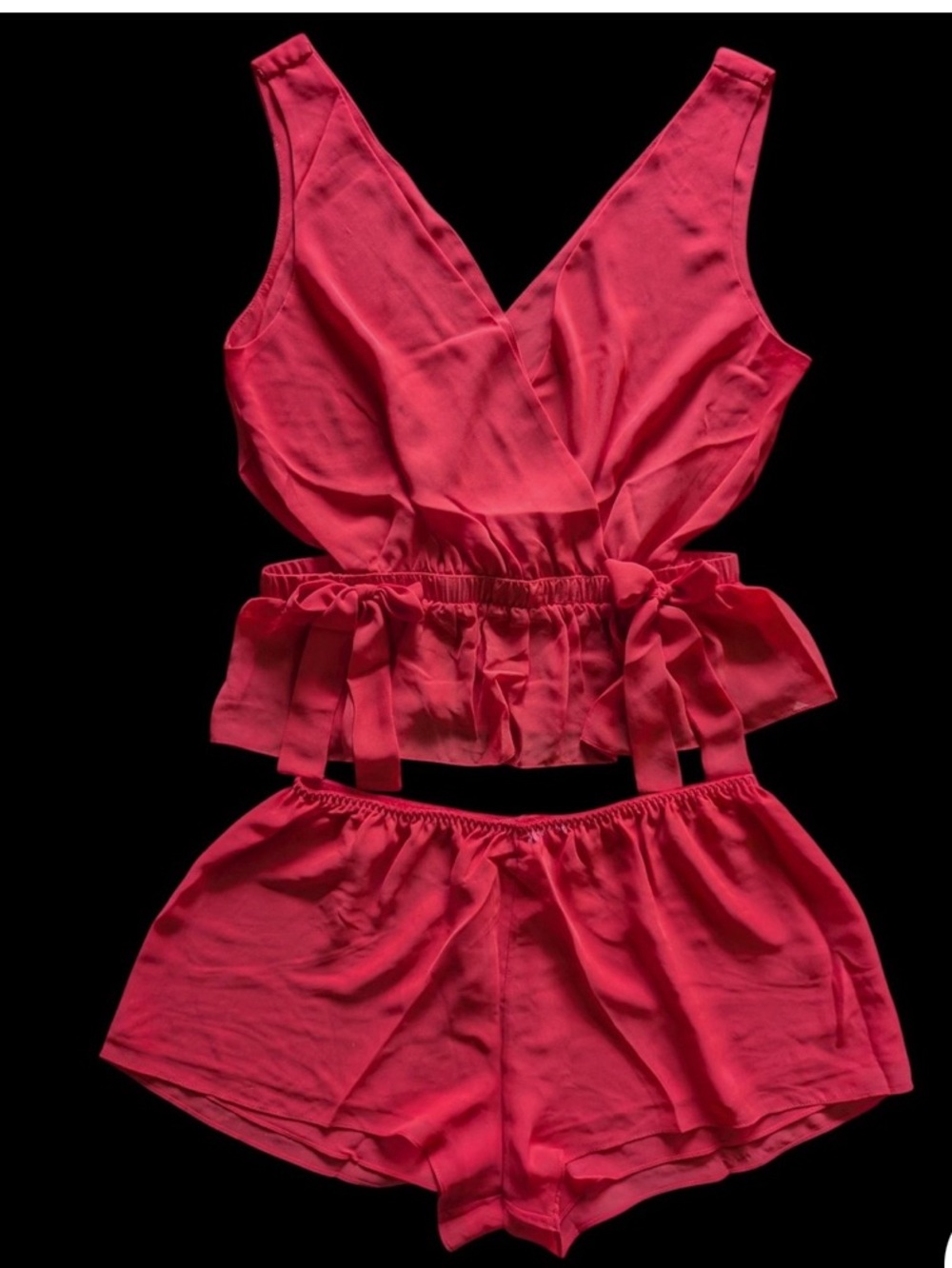 Rya Collection Cami Tap 739 Cherry Red sexy soft material ! L - Picture 10 of 12